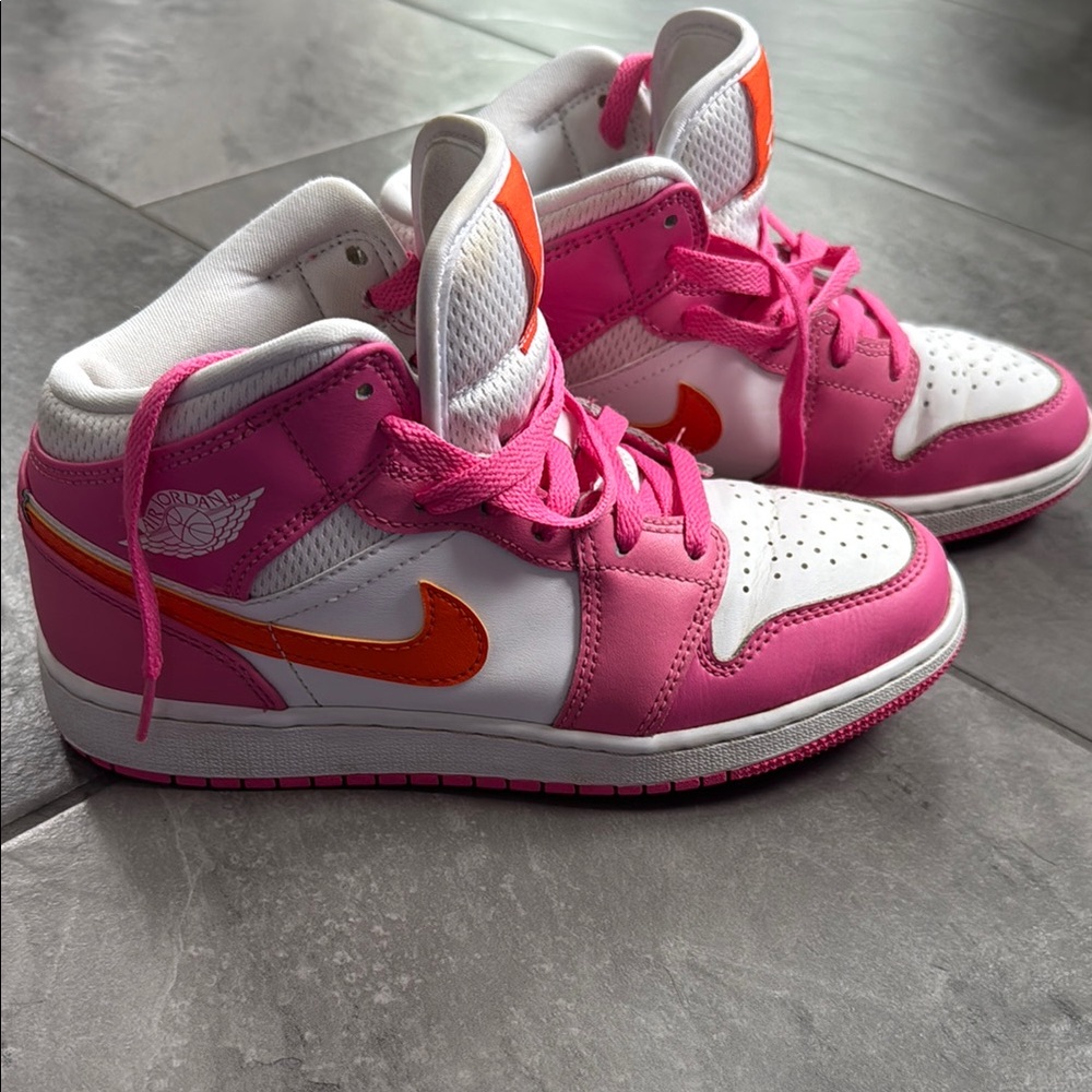 Jordan Kids Sneakers Pink, white  and Orange
